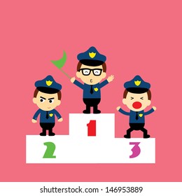 police vector cartoon style for use