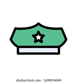 police vector flat color icon 