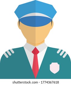 polizeiliches Vektorfarbsymbol 