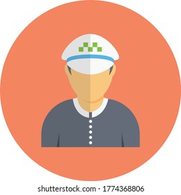 police vector flat color icon 