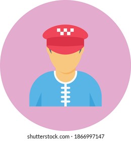 police vector flat color icon