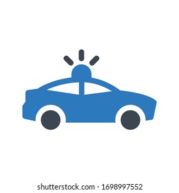 police vector glyph color icon 