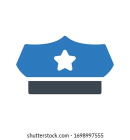 police vector glyph color icon 