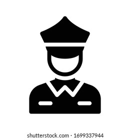 police vector glyph flat icon 