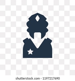 Police vector icon isolated on transparent background, Police transparency concept can be used web and mobile