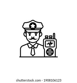 Police Vector icon style illustration. EPS 10 file