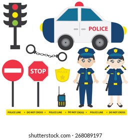Police. Vector illustration