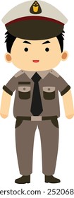 Police Vector Illustration in a Flat Design Style