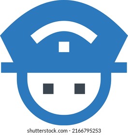 police Vector illustration on a transparent background.Premium quality symbols.Glyphs vector icon for concept and graphic design.