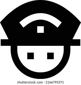 police Vector illustration on a transparent background.Premium quality symbols.Glyphs vector icon for concept and graphic design.