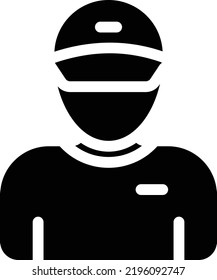 police Vector illustration on a transparent background. Premium quality symmbols. Glyphs vector icons for concept and graphic design. 
