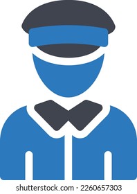 police Vector illustration on a transparent background. Premium quality symmbols. Glyphs vector icons for concept and graphic design.