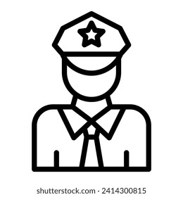 Police Vector Line Icon Design