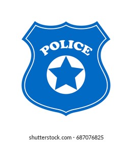 Police vector sign illustration isolated on white background