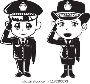 police vector , thai police