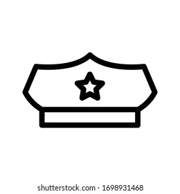icono de la línea delgada del vector de la policía 