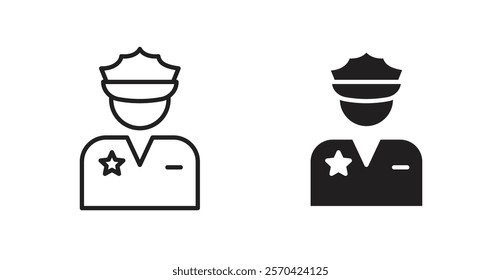 Police vector web icons set