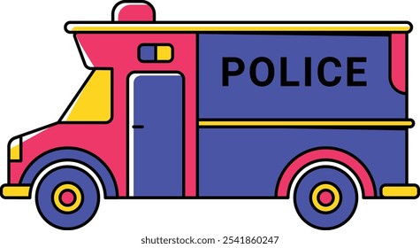 Police Vehicle Swat Truck Illustration