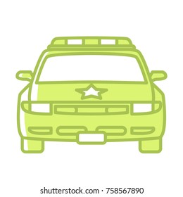 Police vehicle vector icon
