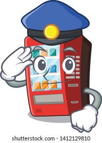 Police vending machine in the cartoon shape