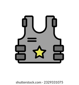 Police Vest Icon Vector Illustration