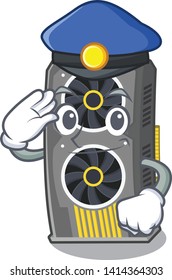 Police video graphics card mascot