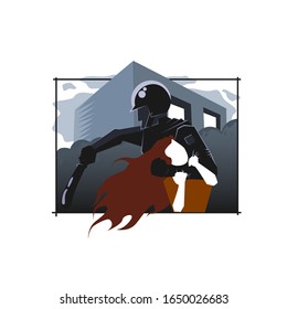 Police violence against civilians. Suppression of rallies. Vector illustration