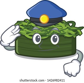 Police wakame chuka is served cartoon plates