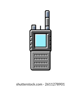 police walkie talkie crime color icon vector. police walkie talkie crime sign. isolated symbol illustration