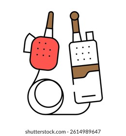 police walkie talkie crime line icon vector. police walkie talkie crime sign. isolated symbol illustration