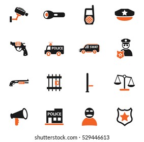police web icons for user interface design