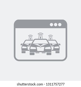 Police website on computer window