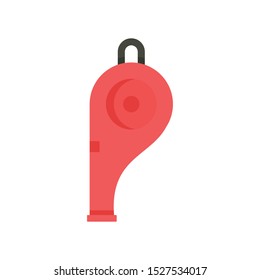 Police whistle icon. Flat illustration of police whistle vector icon for web design