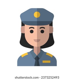 Police women avatar vector ilustration