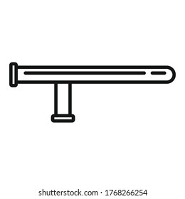 Policeman baton icon. Outline policeman baton vector icon for web design isolated on white background
