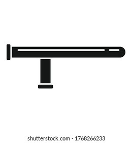 Icono del bastón de policía. Ilustración simple del icono vectorial del batón de policía para el diseño web aislado en fondo blanco