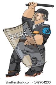 policeman - cartoon