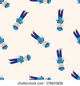 policeman , cartoon seamless pattern background