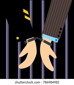 policeman catch thief. Vector illustration