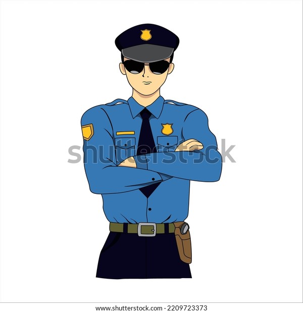 Policeman Character Design Law Officer Vector Stock Vector (Royalty ...