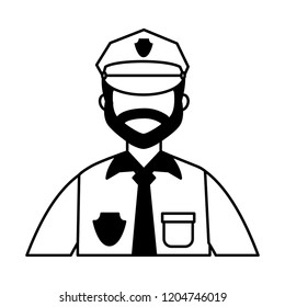 policeman character work profession labor