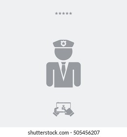 Policeman concept - Minimal flat icon