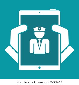Policeman concept - Minimal flat icon
