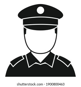 Icono de policía. Ilustración simple del icono del vector del policía policial para el diseño web aislado en fondo blanco