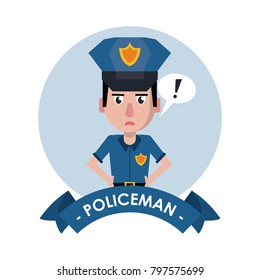 Policeman cute cartoon