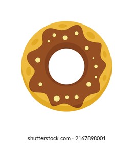 Policeman donut icon. Flat illustration of policeman donut vector icon isolated on white background