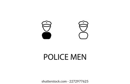 Icono doble de policía diseño ilustrar