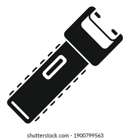 Policeman electroshocker icon. Simple illustration of policeman electroshocker vector icon for web design isolated on white background