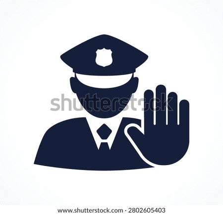 Policeman Enforcement and Compliance Icon