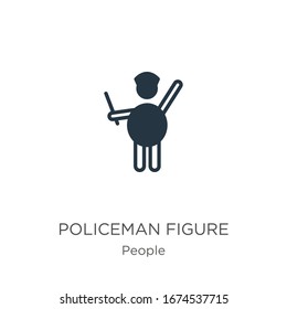 Policeman figure icon vector. Trendy flat policeman figure icon from people collection isolated on white background. Vector illustration can be used for web and mobile graphic design, logo, eps10